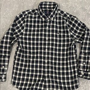 Vineyard Vines Black and White Plaid flannel Button Down Shirt